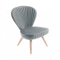 Accentfauteuil met fluwelen bekleding, kleur lichtblauw