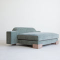 Accentfauteuil met fluwelen bekleding, kleur lichtblauw