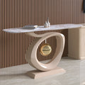 Sidetable voor de hal met marmerlook, kleur wit