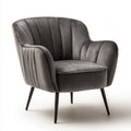 Accentfauteuil, kleur donkergrijs