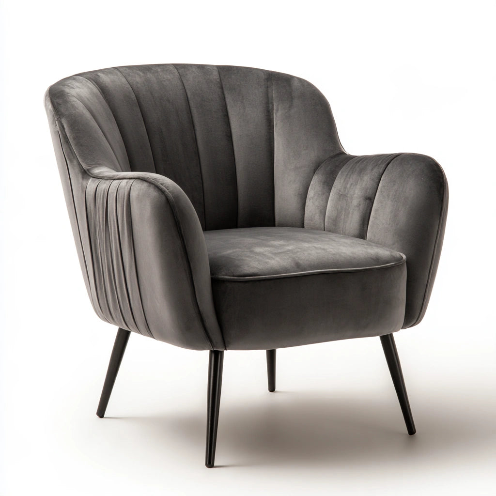 Accentfauteuil, kleur donkergrijs